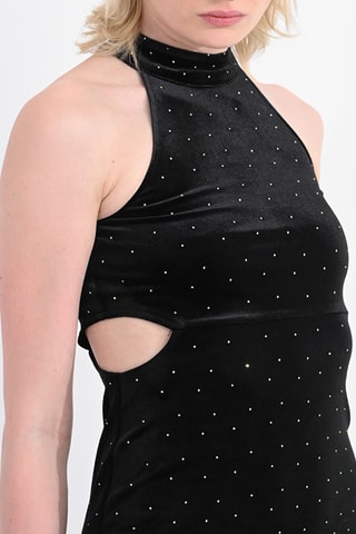 Robe fourreau en velours - Noir - Lili Sidonio x Molly Bracken