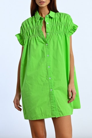 Robe chemise - Vert fluo - Lili Sidonio x Molly Bracken