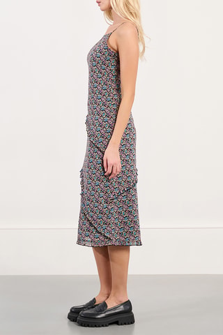 Robe midi - Noir et turquoise - Lili Sidonio x Molly Bracken