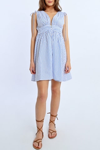 Robe droite - Ciel et blanc - Lili Sidonio x Molly Bracken