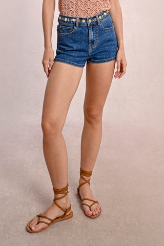 Short en jean taille haute - Blue marine - Molly Bracken