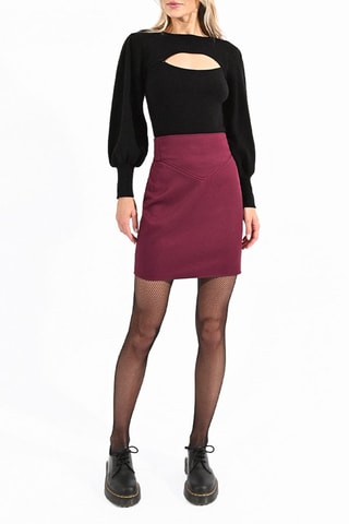 Minijupe taille haute - Bordeaux - Molly Bracken