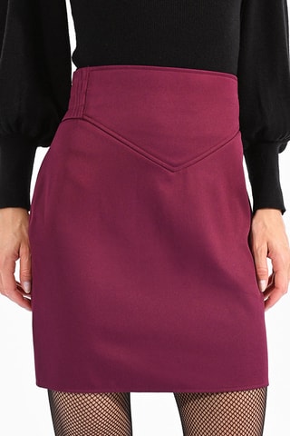 Minijupe taille haute - Bordeaux - Molly Bracken