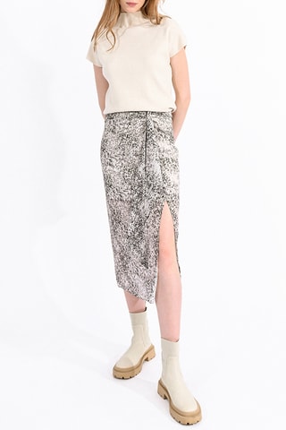 Jupe midi taille haute - Blanc - Molly Bracken