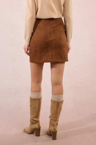 Minijupe taille haute - Marron - Molly Bracken
