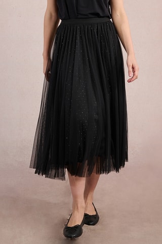 Jupe plissée taille haute - Noir - Molly Bracken