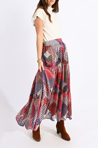 Jupe longue taille haute - Rouge brique - Molly Bracken