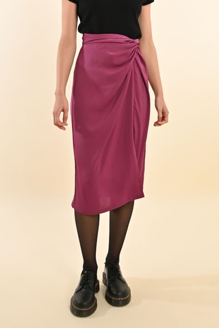 Jupe midi taille haute - Violet - Molly Bracken