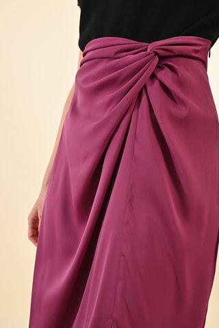 Jupe midi taille haute - Violet - Molly Bracken