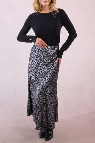 Jupe longue taille haute - Gris foncé - Molly Bracken