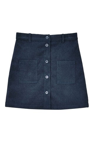 Minijupe en velours taille haute - Bleu marine - Molly Bracken Girl