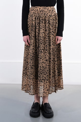 Jupe midi taille haute - Beige - Lili Sidonio x Molly Bracken