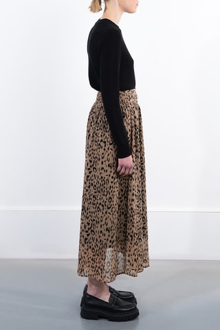 Jupe midi taille haute - Beige - Lili Sidonio x Molly Bracken