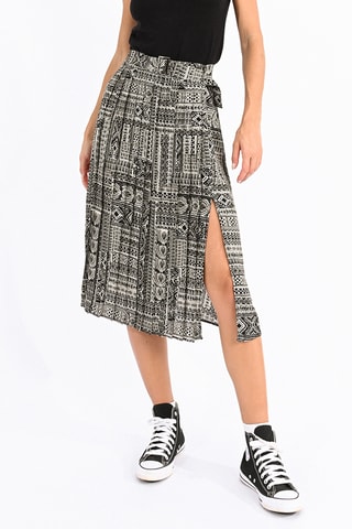 Jupe midi taille haute - Blanc - Molly Bracken
