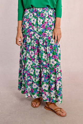 Jupe longue taille haute - Vert - Molly Bracken