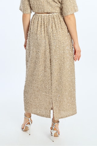 Jupe droite taille haute - Beige clair - Lili Sidonio x Molly Bracken