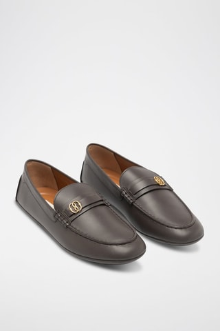 Mocassins en cuir de veau - Marron foncé