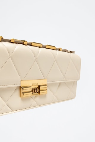 Sac bandoulière en cuir - Beige