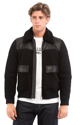 Veste en cuir d’agneau - Noir
