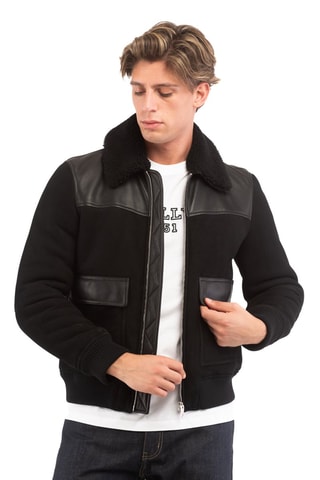 Veste en cuir d’agneau - Noir