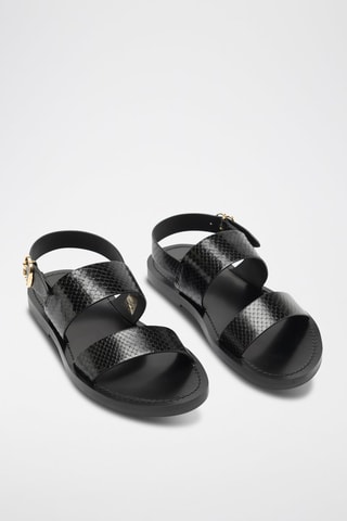 Sandales en cuir de chèvre - Noir