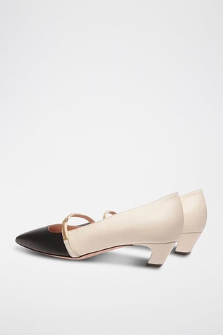 Babies à talons en cuir d’agneau - Noir