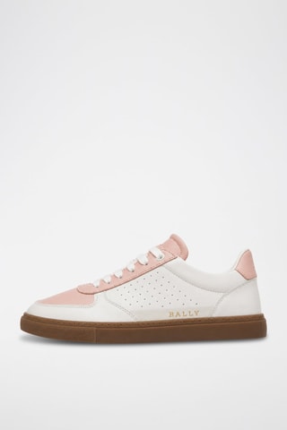 Baskets en cuir de veau - Rose et blanc