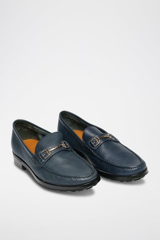 Mocassins en cuir - Bleu marine
