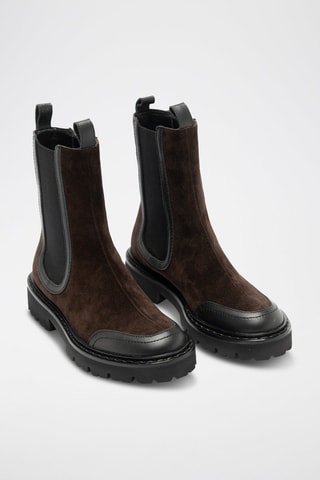 Bottines Chelsea en cuir - Marron foncé