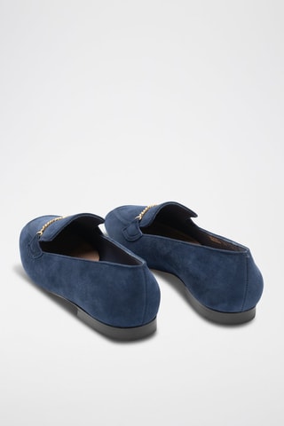 Mocassins en cuir de chèvre - Bleu marine