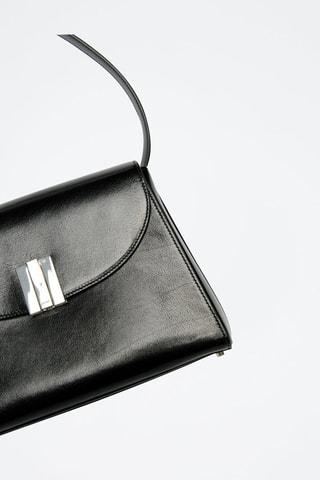 Sac porté épaule en cuir - Noir