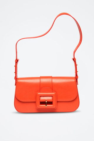Sac porté épaule en cuir de chèvre - Orange