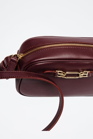 Sac bandoulière en cuir - Bordeaux