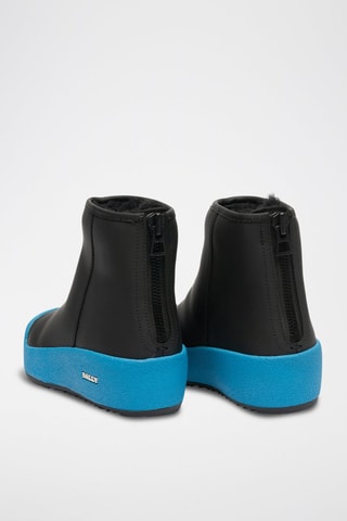 Bottines en cuir - Bleu et noir