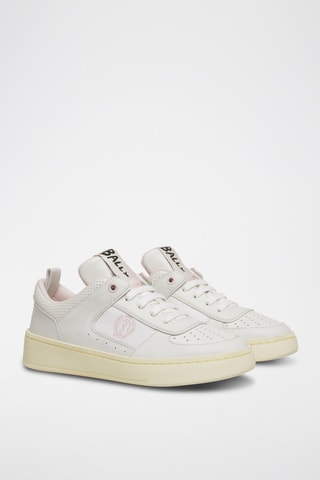 Sneakers en cuir - Beige, blanc et rose