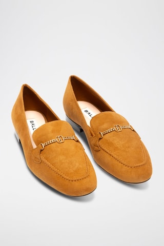 Mocassins en cuir de chèvre nubuck - Orange
