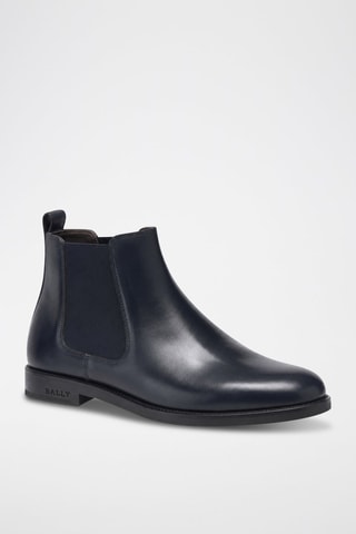 Bottines Chelsea en cuir de veau - Bleu