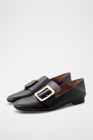 Ballerines en cuir - Doré et noir