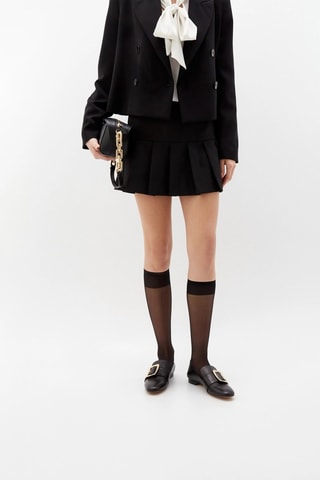 Ballerines en cuir - Doré et noir
