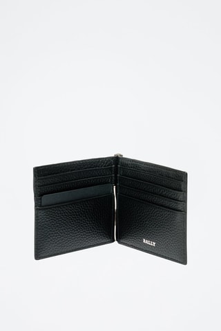 Porte-cartes en cuir - Noir et argenté
