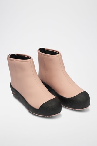 Bottines en cuir - Beige et noir