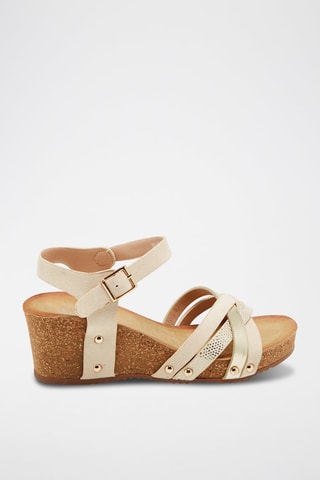 Sandales compensées - Beige