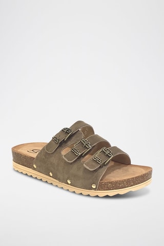 Mules compensées - Taupe
