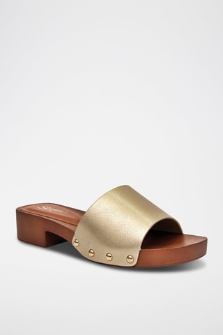 Mules à talons - Doré