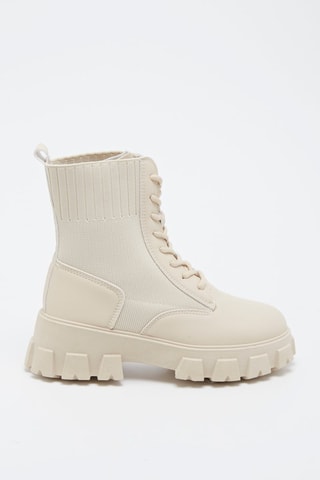 Bottines plateformes - 
Beige