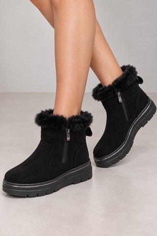 Botines forrados - Negro