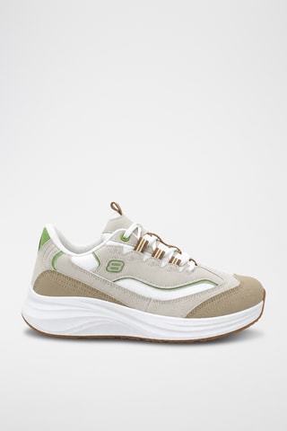 Zapatillas con plataforma - Beige