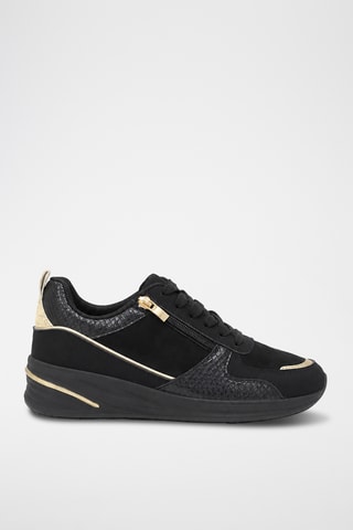 Zapatillas de cuña - Negro