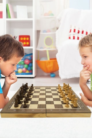 Jeu d’échecs magnétique en bois - Dès 7 ans