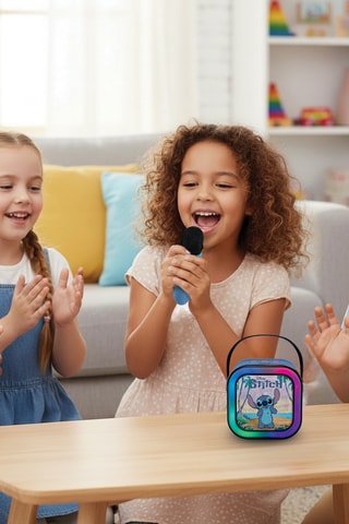 Enceinte Karaoké Portable Stitch avec un microphone sans fil - Dès 6 ans